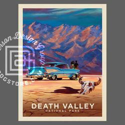 death valley national park vintage travel poster by kai carpenter anderson design group | death valley art print