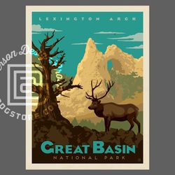 great basin national park half dome travel poster by anderson design group | national park print | great basin print