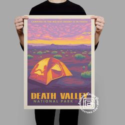 death valley national park travel poster by anderson design group | death valley print | death valley camping print