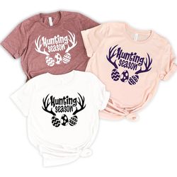 Easter Hunting Season Shirt,Antlers Easter Shirt,Easter Shirt,Cute Easter Shirt,Easter Day Shirt for Woman, Easter Bunny