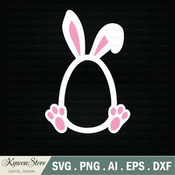 easter bunny egg svg, layered easter svg, easter papercraft, easter egg, cricut easter design, easter egg with bunny ear