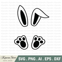 bunny name frame svg, easter day, rabbit ears, bunny ears, digital download, svg, png, dxf, eps, ai, easter bunny clipar