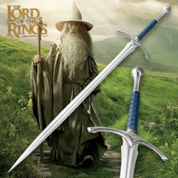 The Magnificent Glamdring Sword: A Replica of Gandalf's Sword from LOTR with Scabbard and Plaque