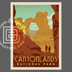 canyonlands national park travel poster by anderson design group | national park print | canyonlands trail print