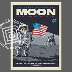 nasa 1969: first man on the moon poster by anderson design group | space travel print | nasa print