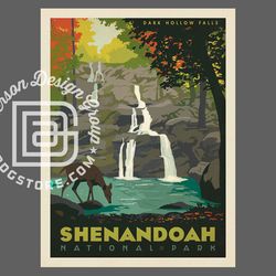 shenandoah national park travel poster by anderson design group | national park print | shenandoah print
