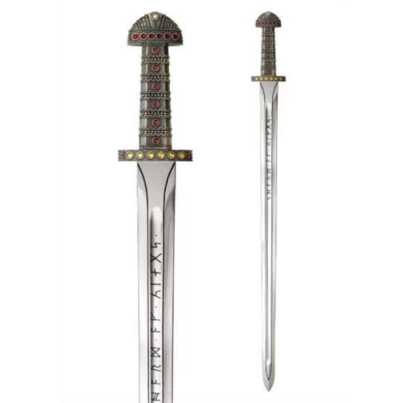 The Legendary Viking Sword of Kings Ragnar and Bjorns Functional Weapon with Wall Plaque 6png