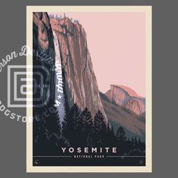 yosemite national park vintage travel poster by kenneth crane and anderson design group | national parks art print