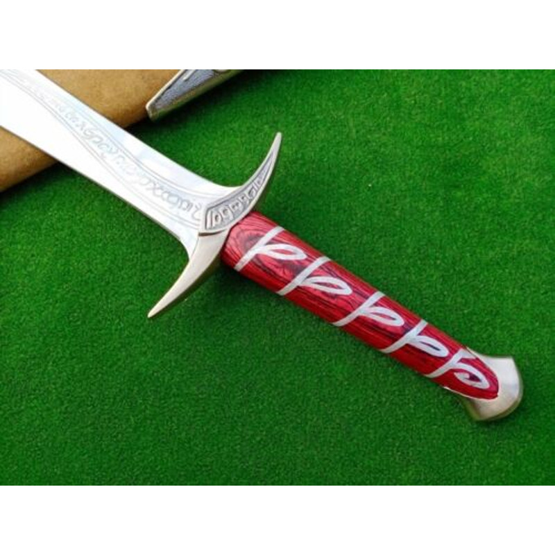 Handmade Damascus Steel Hobbit Sting Elven Sword from Lord of the Rings Replica for Him (7).jpg