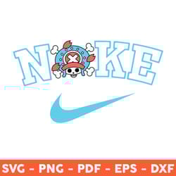 one piece chopper skull x nike svg, tony tony chopper svg, one piece svg, anime svg, svg, png, dxf, eps - download