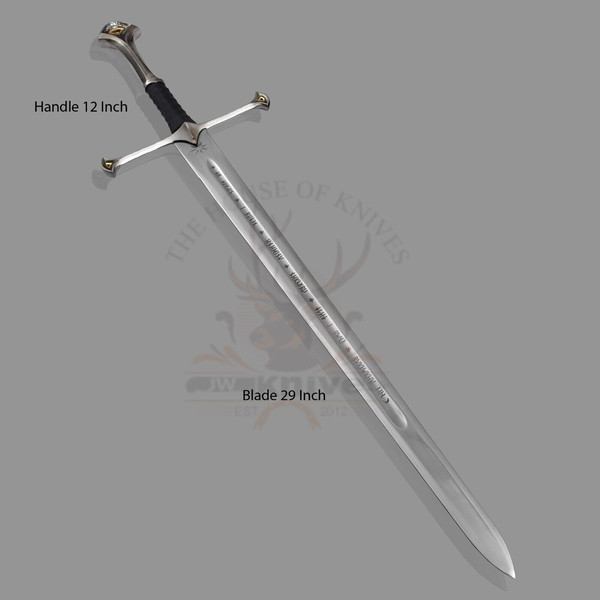 Narsil Sword, Long Sword, Stainless Steel Sword, Narsil Sword of King Aragorn, Handmade Stainless Steel Anduril Narsil Sword 4.jpg