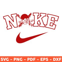 one piece skull x nike svg, one piece skull svg, one piece svg, anime one piece svg, svg, png, dxf, eps - download