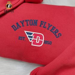 Dayton Flyers Embroidered Sweatshirt, NCAA Embroidered Shirt, Dayton Flyers Embroidered Hoodie, Unisex T-Shirt