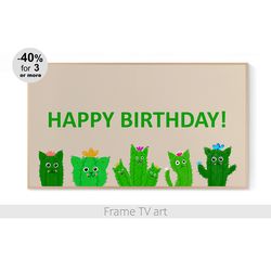 Samsung Frame TV Art Birthday, Frame TV art Happy Birthday Party, Frame TV art instant digital download | 167