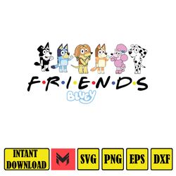 bluey friends svg, bluey friends instant download png, bluey and friends digital png file, ready to print bluey png file