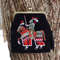 Heraldic horse and knight bead embroidery black red  bag.jpg