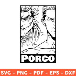 Porco Titan Svg, Porco Galliard Svg, Attack On Titan Svg, Anime Cartoon Svg, Anime Svg, Anime Character Svg - Download