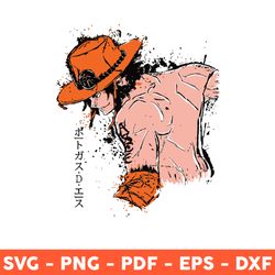 portgas d. ace svg, ace one piece svg, one piece anime svg, anime manga svg, svg, png, dxf, eps - download
