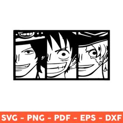 Portgas D. Ace Svg, Monkey D. Luffy Svg, Sabo Svg, One Piece Svg, Manga Svg, Svg, Png, Dxf, Eps - Download