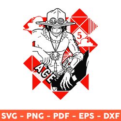 portgas d. ace svg, one piece svg, ace one piece svg, anime svg, love anime svg, anime manga svg - download