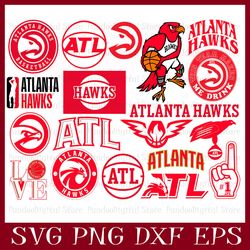 Atlanta Hawks Bundle svg, Atlanta Hawks svg,Basketball svg, nba svg, nba logo, nba Teams svg