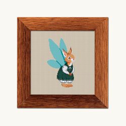 Bunny Flora cross stitch pattern