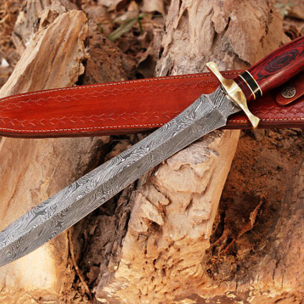 Handmade forged damascus steel pakka wood handle sword near me in florida.jpg