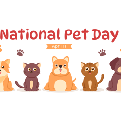 National Pet Day Illustration SVG