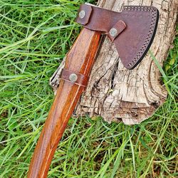 hand forged damascus steel blade  axe hatchet / integral / viking / throwing / tomahawk