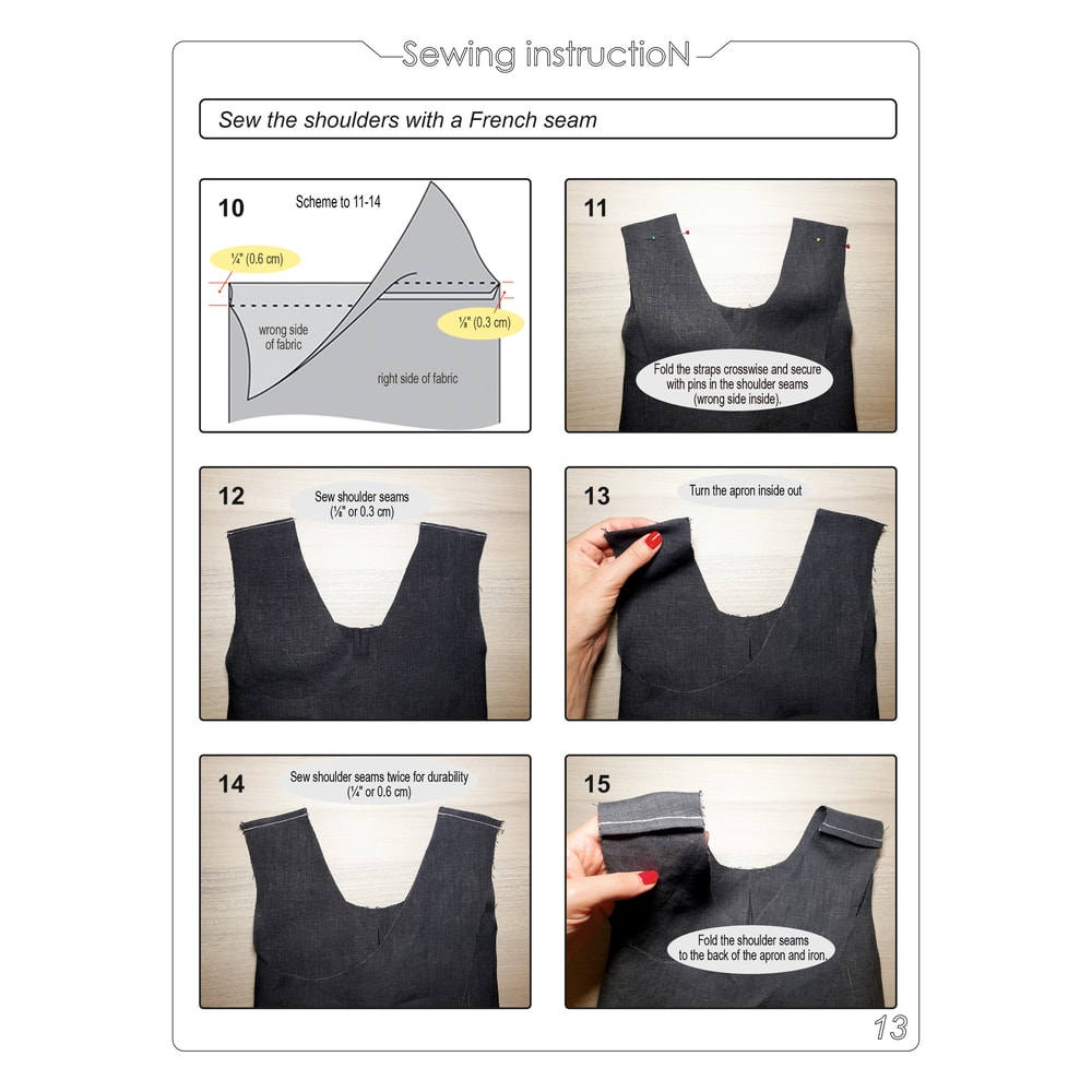 Grace Sewing instruction apron