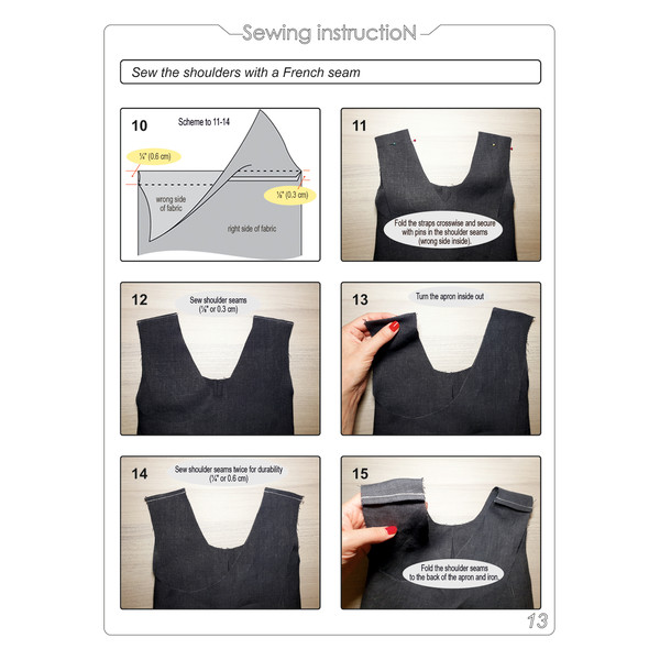 Grace Sewing instruction apron