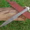 custom handmade forged damascus steel dagger double edge blade sword near me in texasjpg