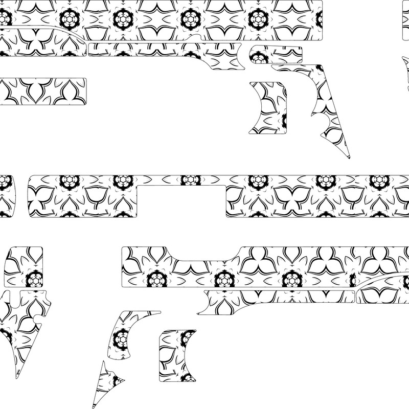 Colt 1911 all parts SVG engraving vector pattern5 for laser engraving, cnc file 5.jpg