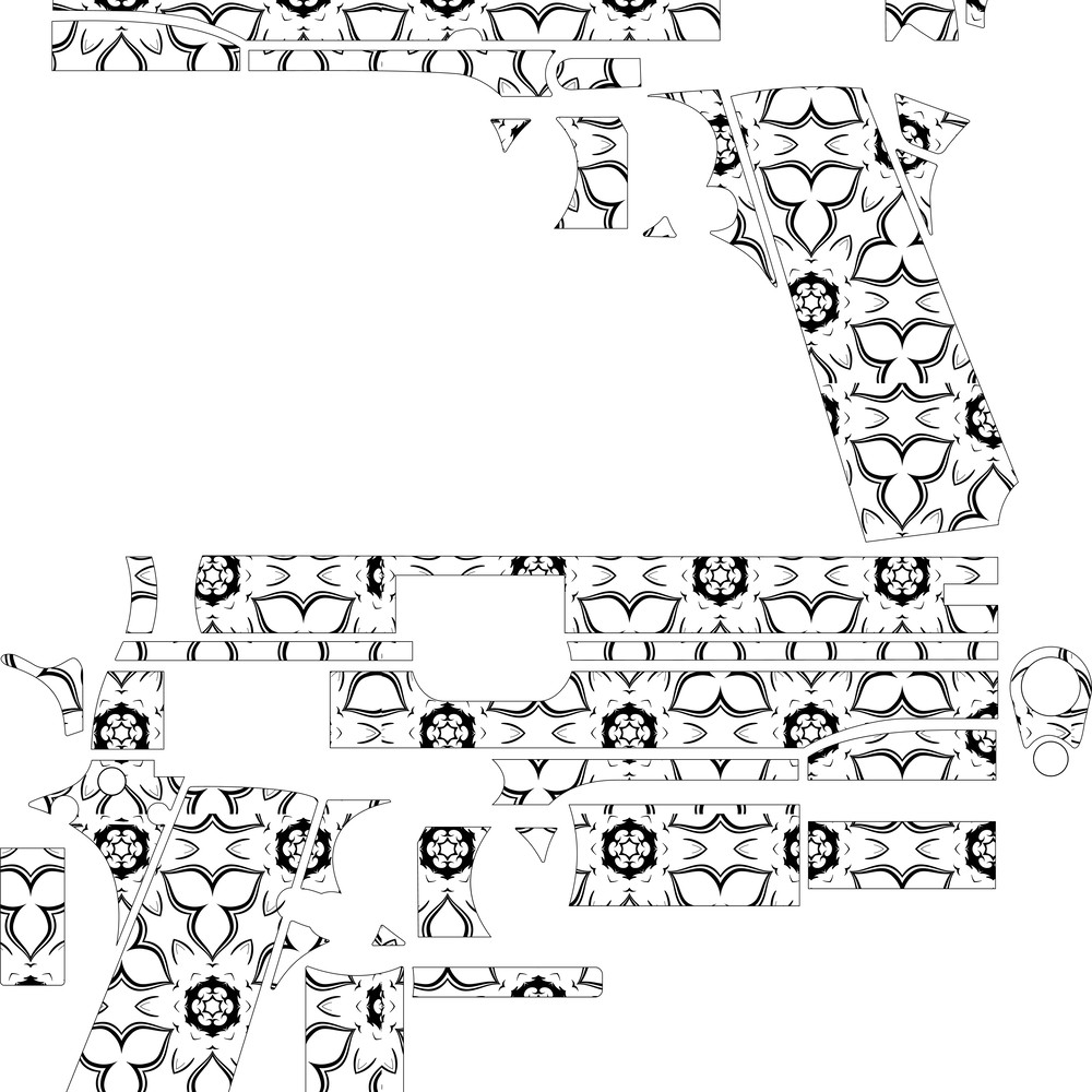 Colt 1911 SVG engraving vector pattern5 for laser engraving, cnc file 1.jpg