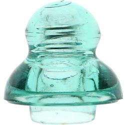 Old Glass Turquoise UFO-style Insulator