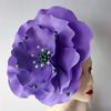 Violet anemone Kentucky Derby Hat, Wedding  Flower fascinator.jpg