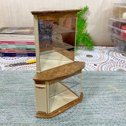 Corner sideboard for a dollhouse in 1:12 scale. Handmade.