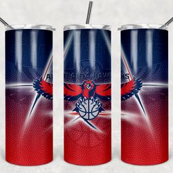 atlanta hawks tumbler wrap design - jpeg & png - sublimation printing - nba - basketball - 20oz skinny tumbler