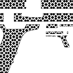 Glock 17 Gen 5 Gun Template Custom, Digital svg vector file for laser engraving, cnc router, cutting, engraving, cricut,