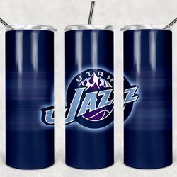 utah jazz tumbler wrap design - jpeg & png - sublimation printing - nba - basketball - 20oz skinny tumbler