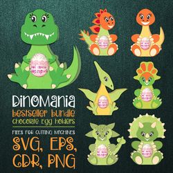dino bundle | chocolate egg holders svg
