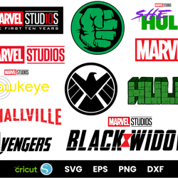 marvel svg cut file bundle