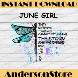 june girl hippie - whisper words of wisdom png, birthday gift, june birthday/ instant download/png printable