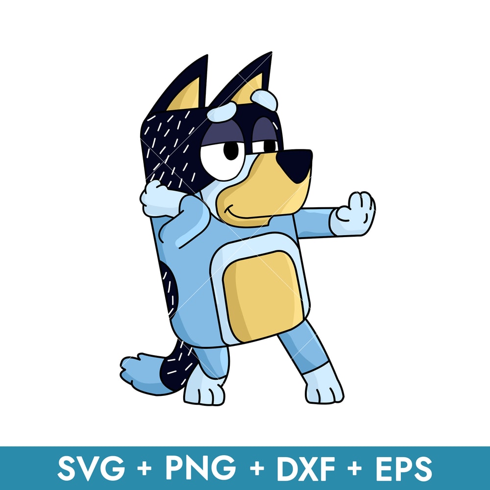 Bluey Bandit Dad in svg, transparent png, dxf, eps formats ready for download
