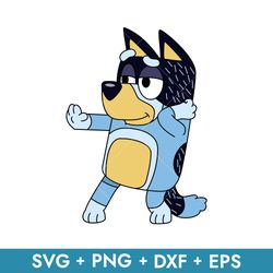 Bluey Bandit Dog Svg, Bluey Svg, Bluey, Blue, Blue Dog, Bluey Characters, Bluey Dog, Buey Svg, Bluey Family Svg, BC48