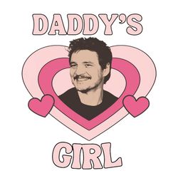 pedro pascal heart sublimation daddys girl png