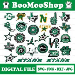 dallas stars bundle svg ,dallas, stars svg dxf ,png, eps, nhl svg,nhl svg, hockey svg, cut file, clipart   cric