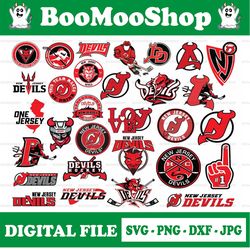 new jersey devils bundle svg, devils svg, nhl svg, nhl svg, hockey cricut,download,cut file, clipart   cricut