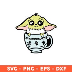 Baby Yoda Cup Svg, Baby Yoda Png, Baby Svg, Yoda Svg, Baby Yoda Svg - Download File