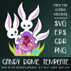 easter bunnies | candy dome template